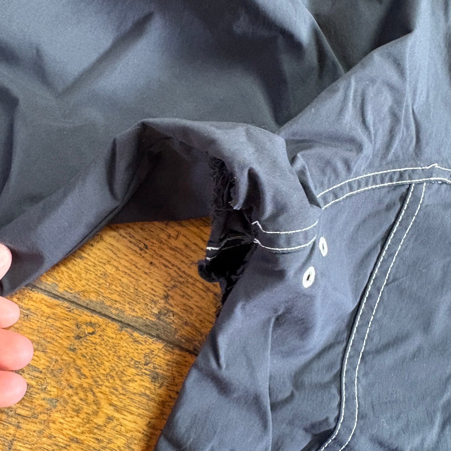 Vintage Tommy Hilfiger Black Contrast Stitch Lightweight Jacket - L