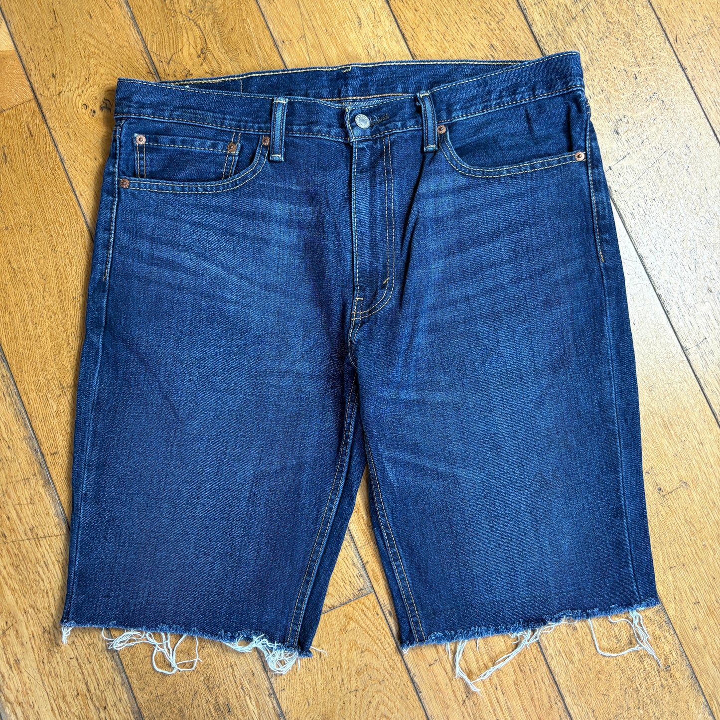 Vintage Levis 511 Slim Blue Denim Shorts - 36