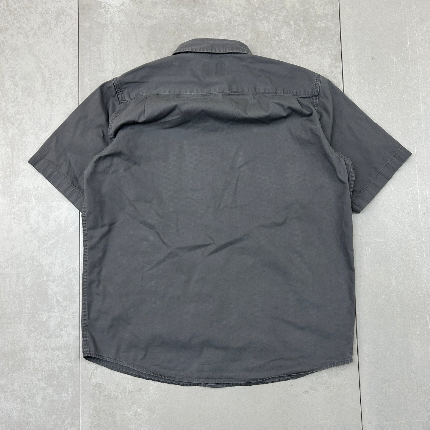 Vintage Wrangler Short Sleeve Grey Workwear Shirt - M