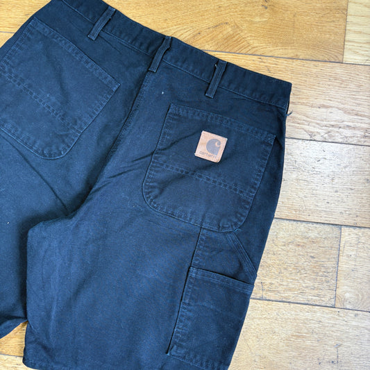 Vintage Carhartt Black Workwear Baggy Carpenter Shorts - 32