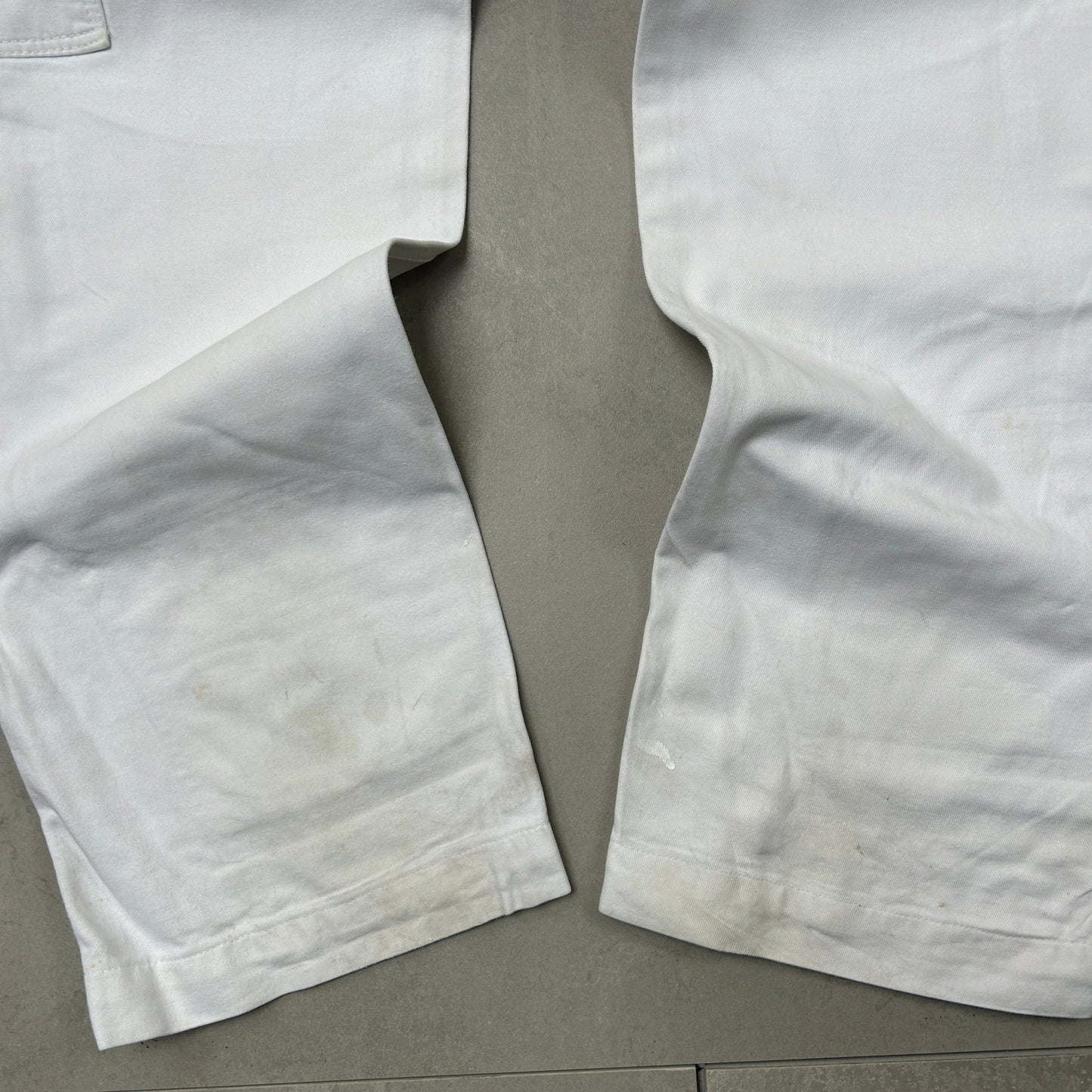 Vintage Dickies Workwear Carpenter Baggy White Trousers - 33