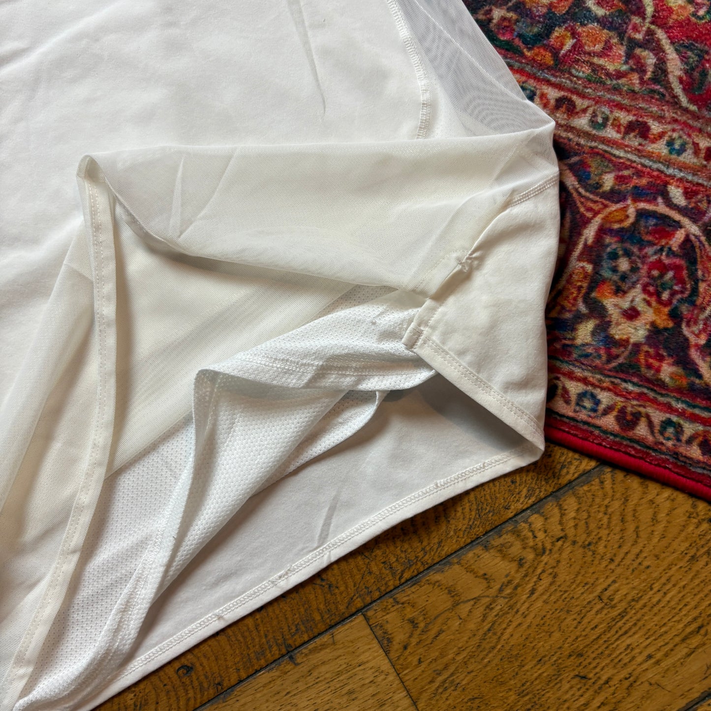 Vintage Y2K Nike Court White Double Layer Polo Shirt - M