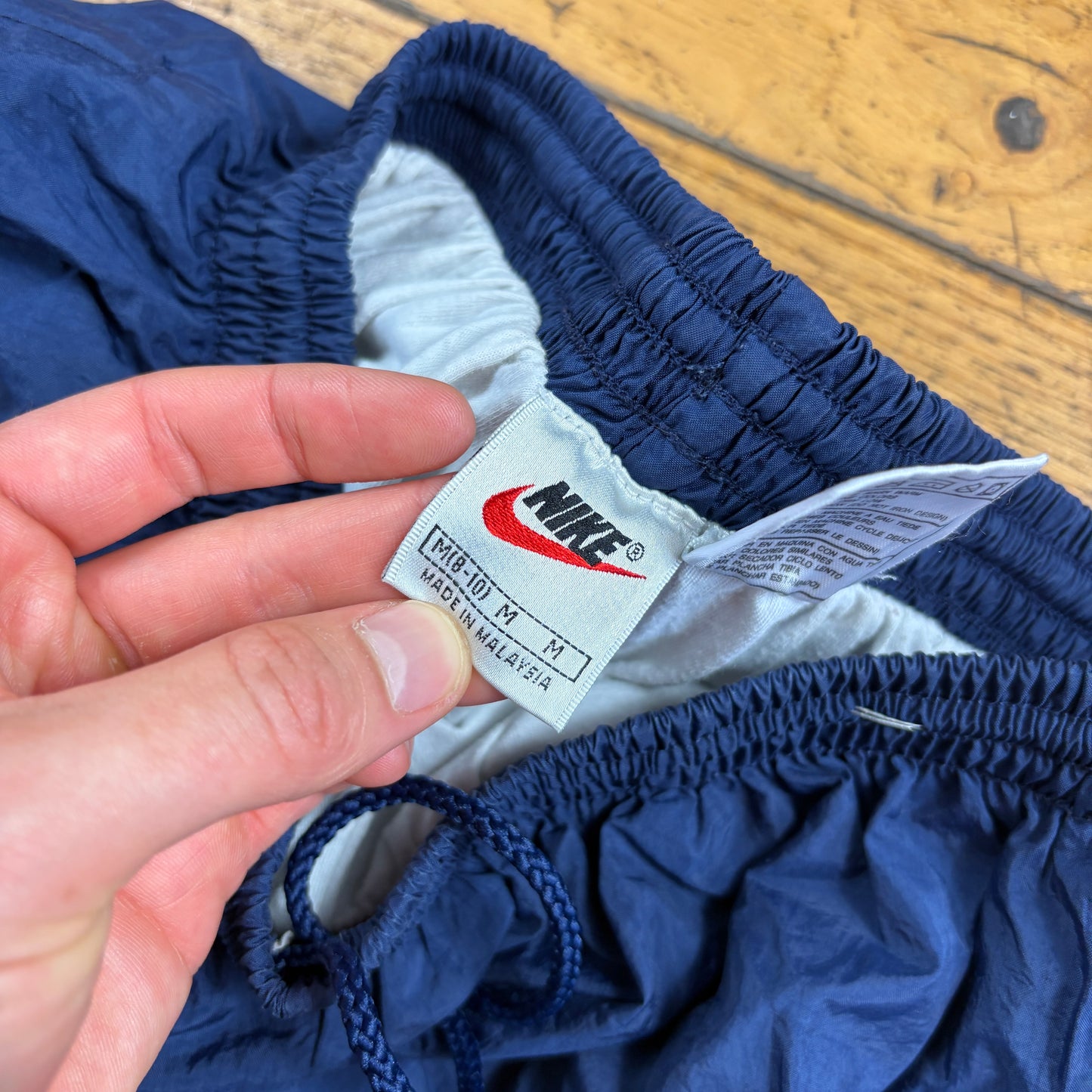 Vintage Nike Womens Navy Baggy Tracksuit Sweatpants Track Pants Bottoms - Size 8