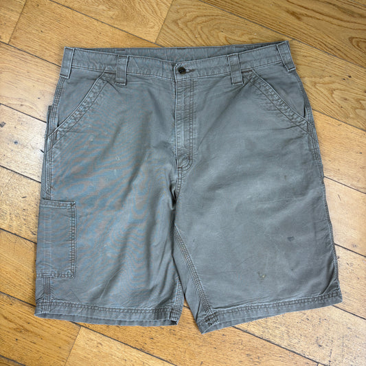Vintage Carhartt Brown Workwear Baggy Carpenter Shorts - 38