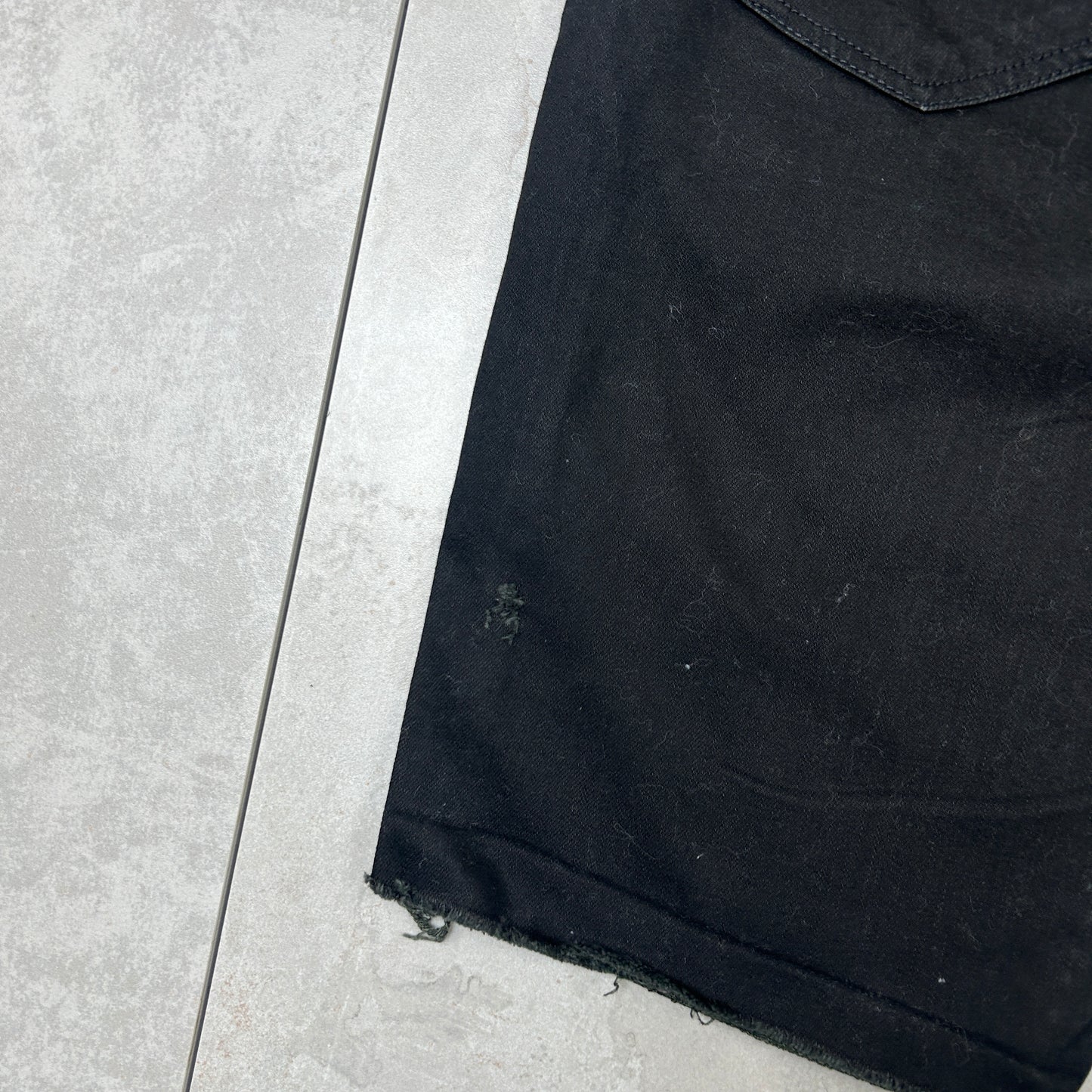 Vintage Levis 511 Slim Black Denim Shorts - 34