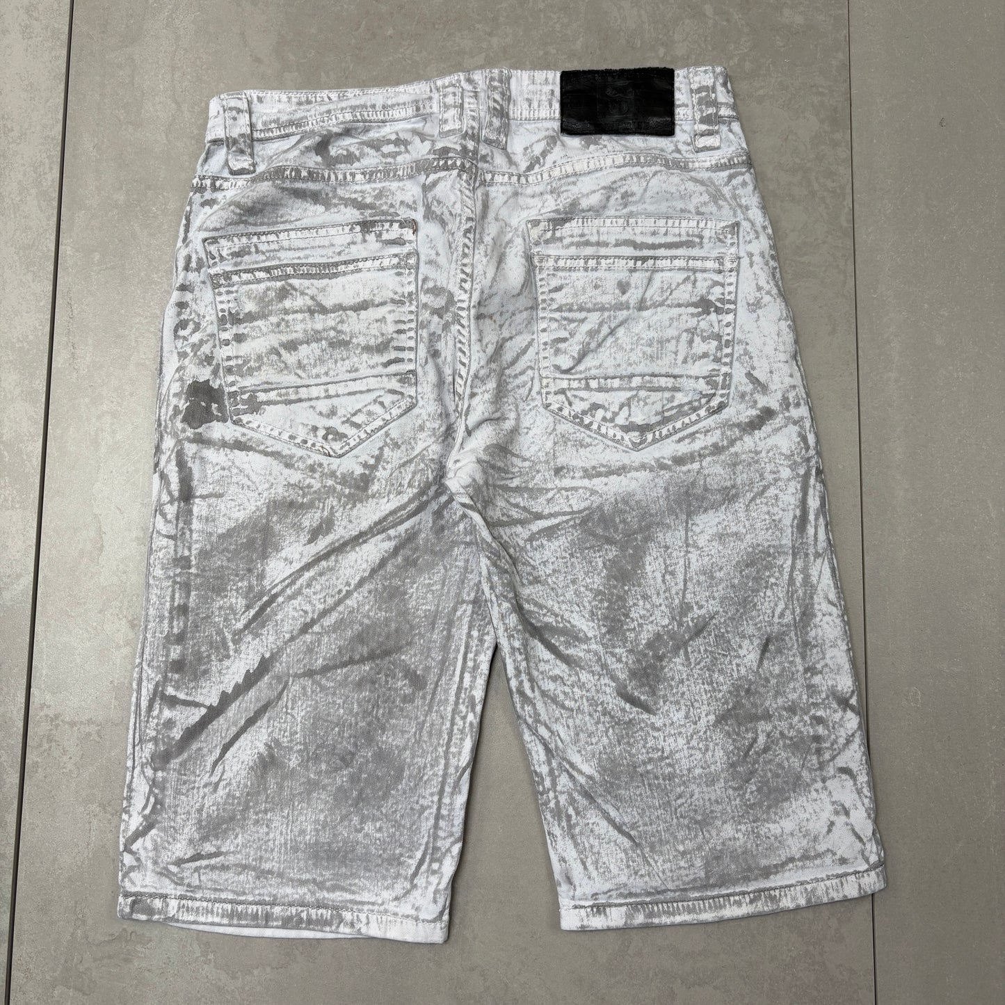 Vintage White Hip Hop Baggy Shorts Jorts - 32