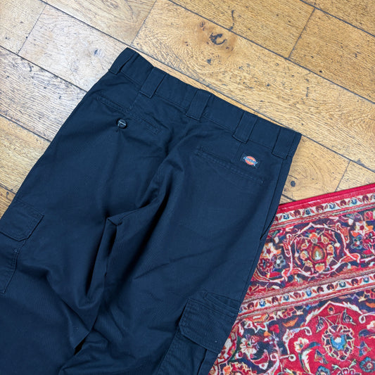 Vintage Dickies 874 Black Cargo Skate Trousers - 32