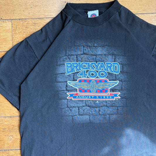 Vintage 1996 Racing Nascar Motorbike Single Stitch Black Graphic T-Shirt - XL