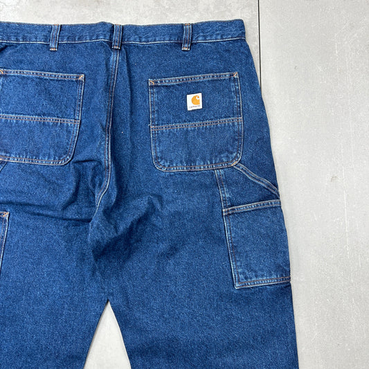 New Carhartt Double Knee Carpenter Baggy Blue Jeans - 40