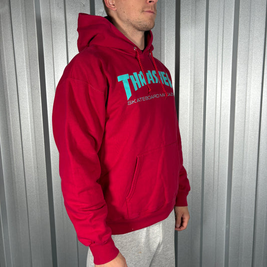 Thrasher Red Skate Hoodie Sweatshirt - M