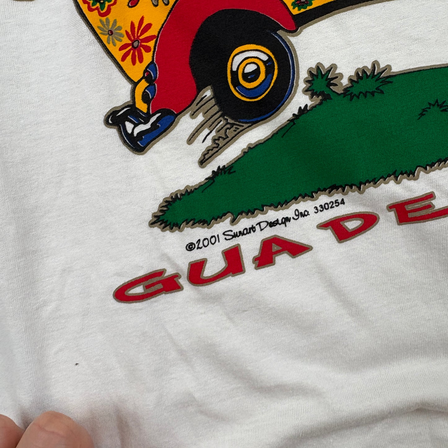 Vintage 2001 Carribean White Graphic T-Shirt - L