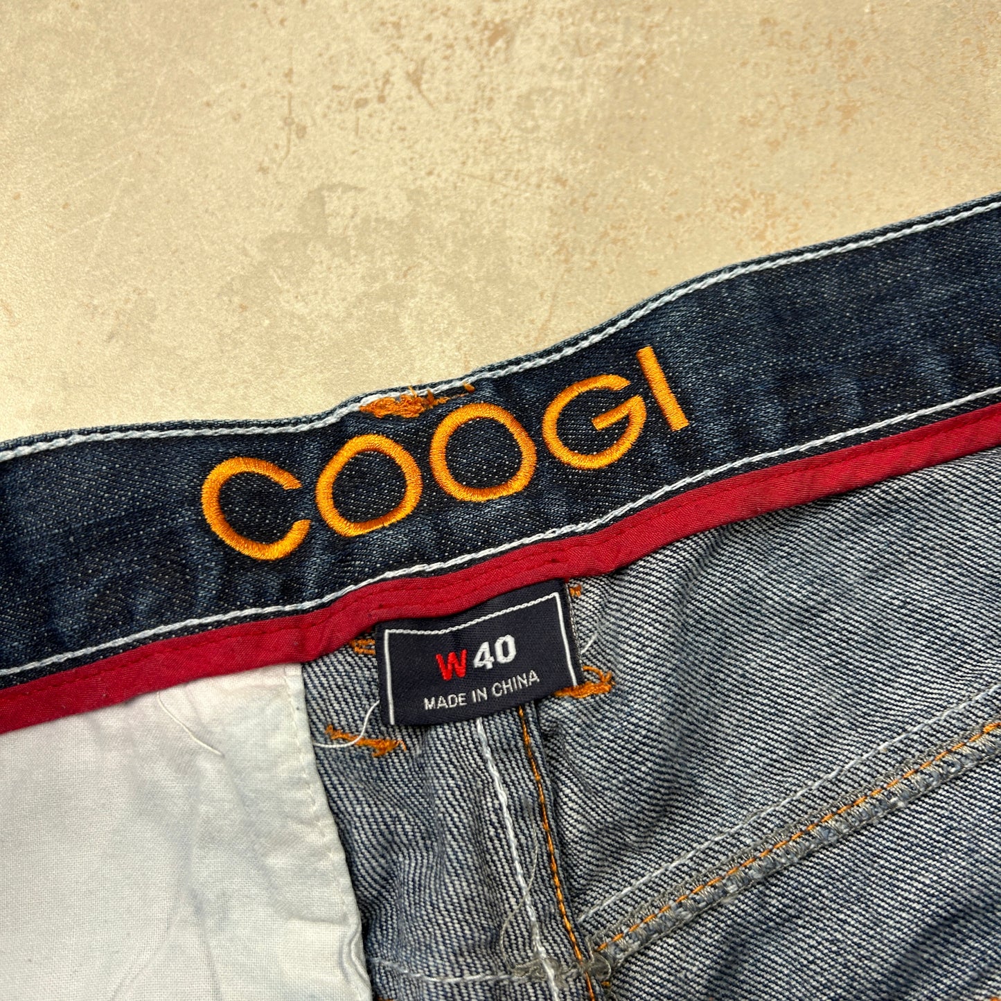 Vintage Coogi Embroidered Hip Hop Baggy Blue Shorts Jorts - 40