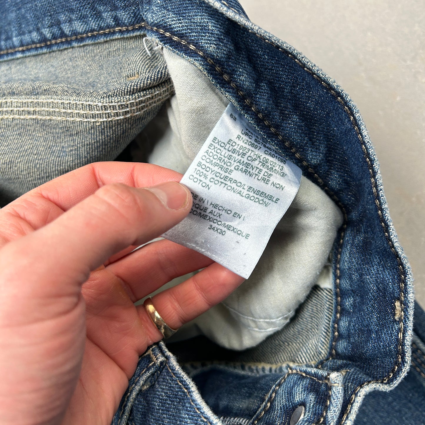 Vintage Dickies Workwear Carpenter Baggy Blue Jeans - 34