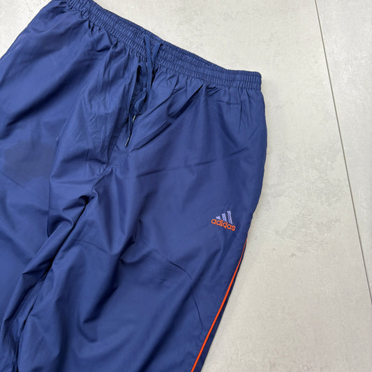 Vintage Adidas Blue Baggy Tracksuit Sweatpants Track Pants Bottoms - S