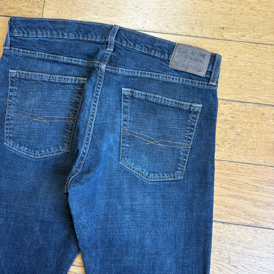 Vintage Levis Straight Dark Blue Denim Jeans - 36
