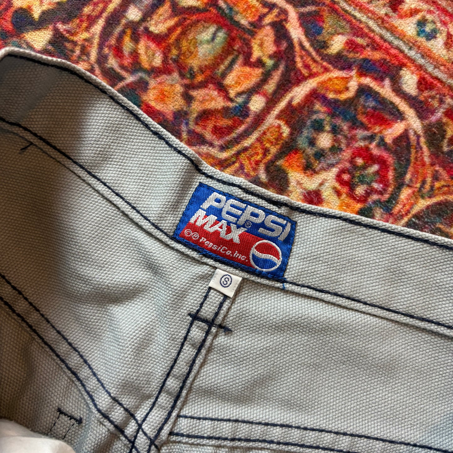 Vintage 90s Pepsi Max Grey Baggy Tapered Jeans - 30L