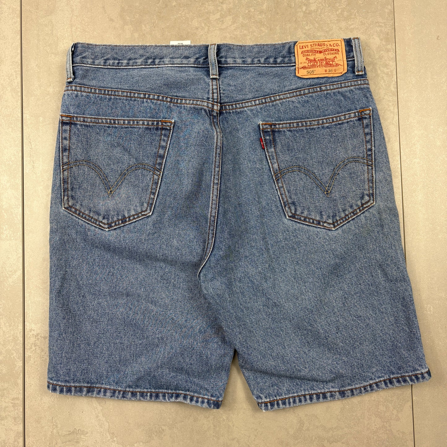 Vintage Levis 505 Blue Baggy Denim Shorts - 36
