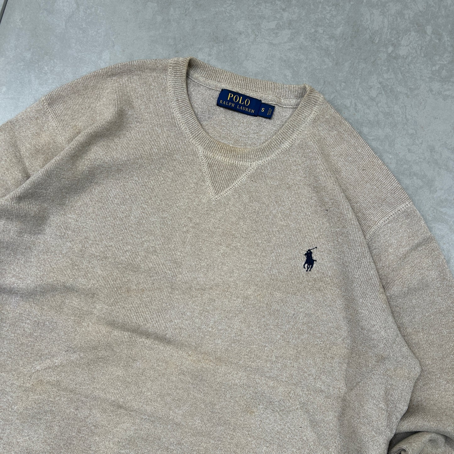 Vintage Ralph Lauren Brown Knit Jumper - S