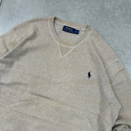 Vintage Ralph Lauren Brown Knit Jumper - S