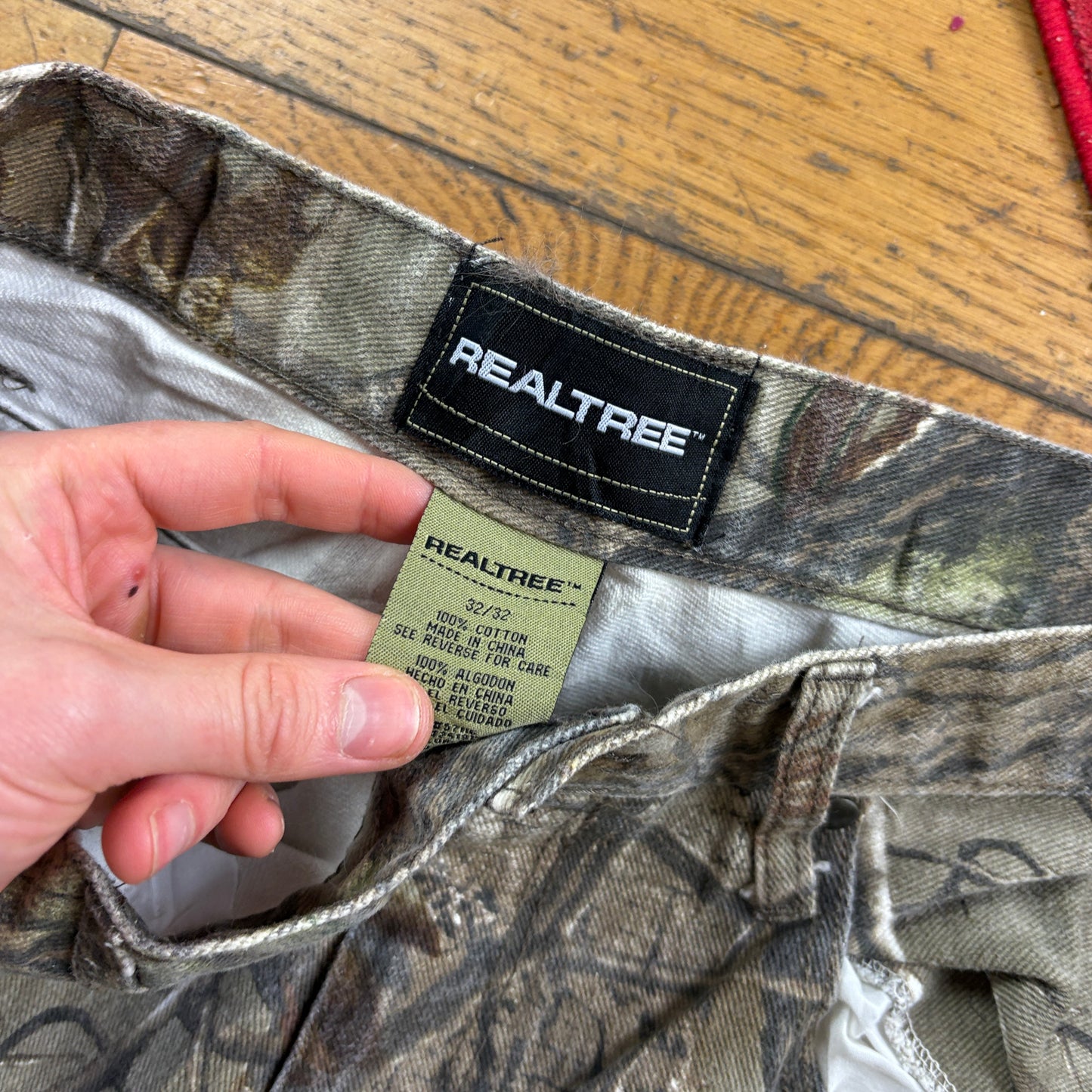 Vintage Real Tree Camo Green Hunting Workwear Trousers - 34