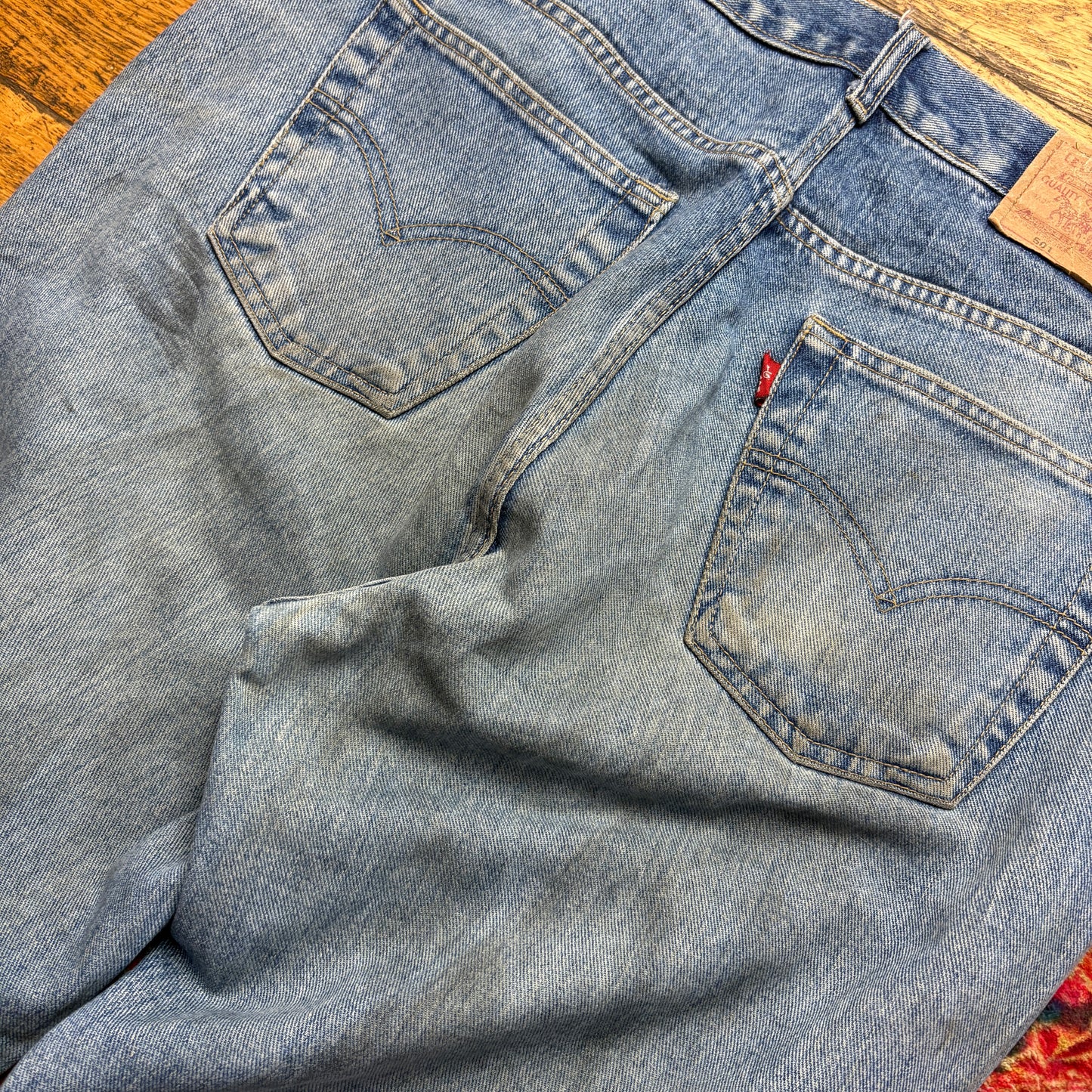 Vintage Levis 501 Straight Blue Denim Jeans - 36S