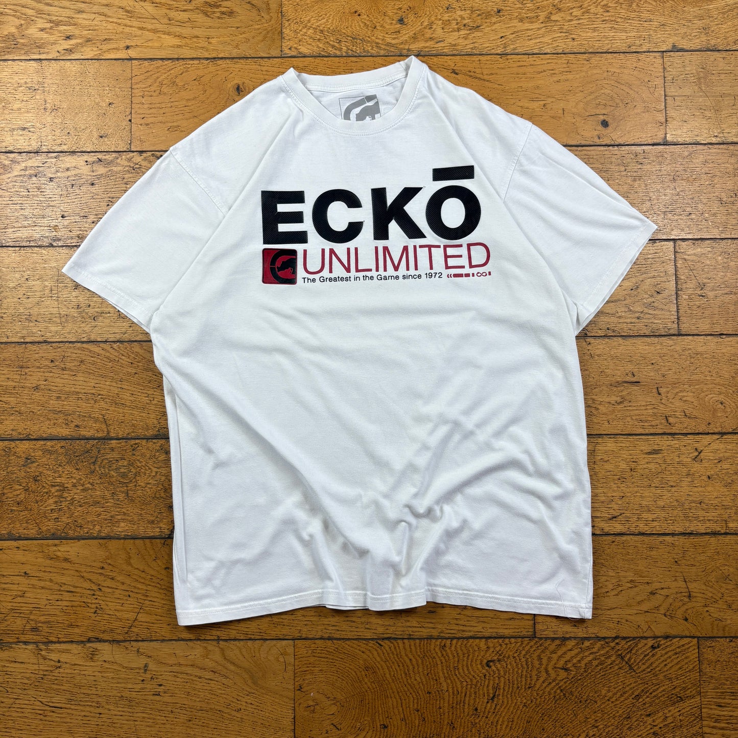 Vintage Ecko Unltd Hip Hop White Graphic T-Shirt - L