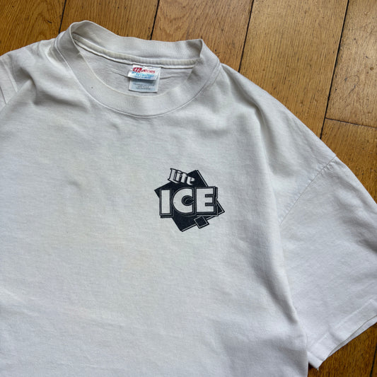 Vintage 1994/5 Super Bowl NFL Beer Single Stitch White Graphic T-Shirt - XL