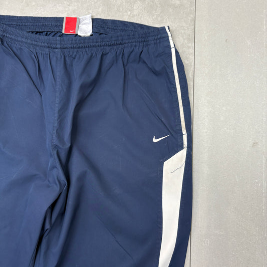 Vintage Nike Navy Baggy Tracksuit Sweatpants Track Pants Bottoms - XXL