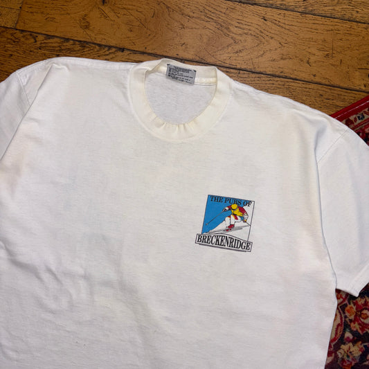 Vintage Lee 1991 Pub Colorado White Single Stitch Graphic T-Shirt - L