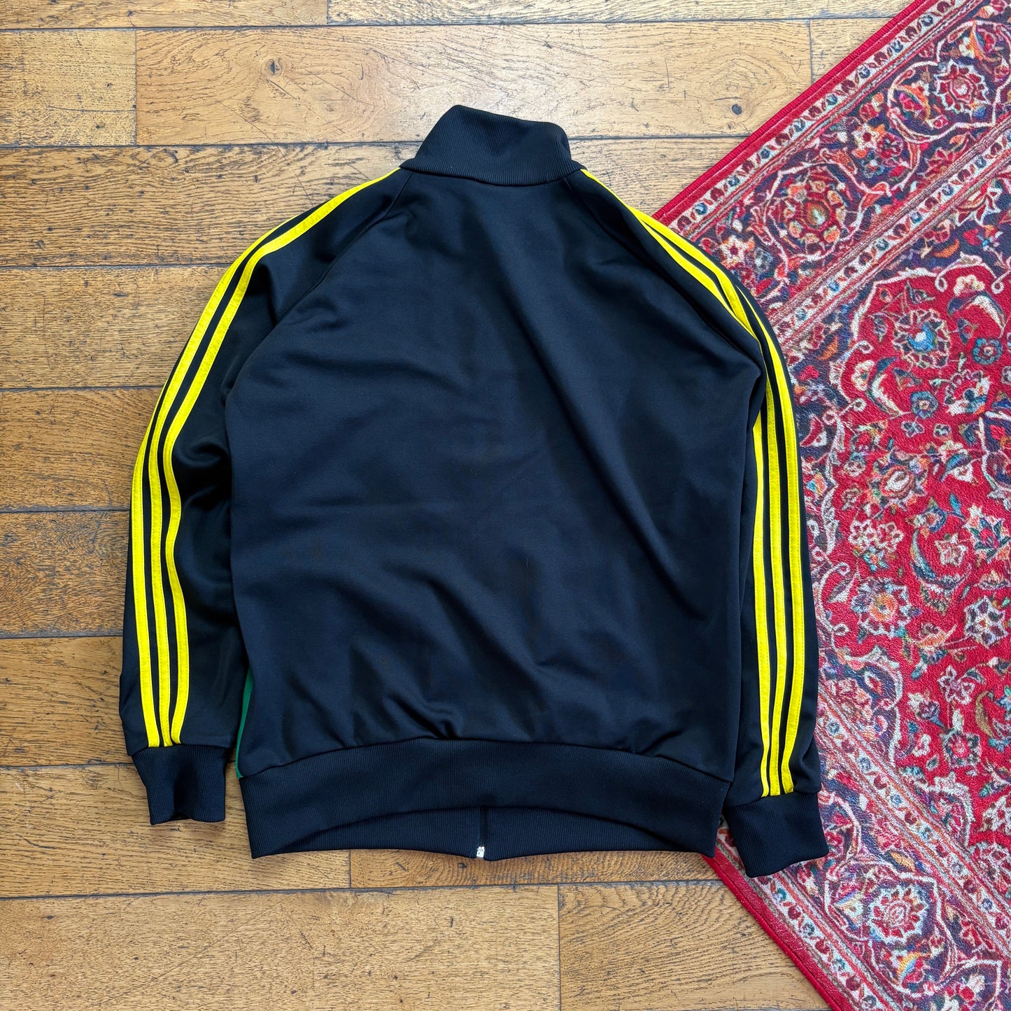 Vintage Rasta Daze Jamaica Black Tracksuit Track Shell Windbreaker Jacket - M