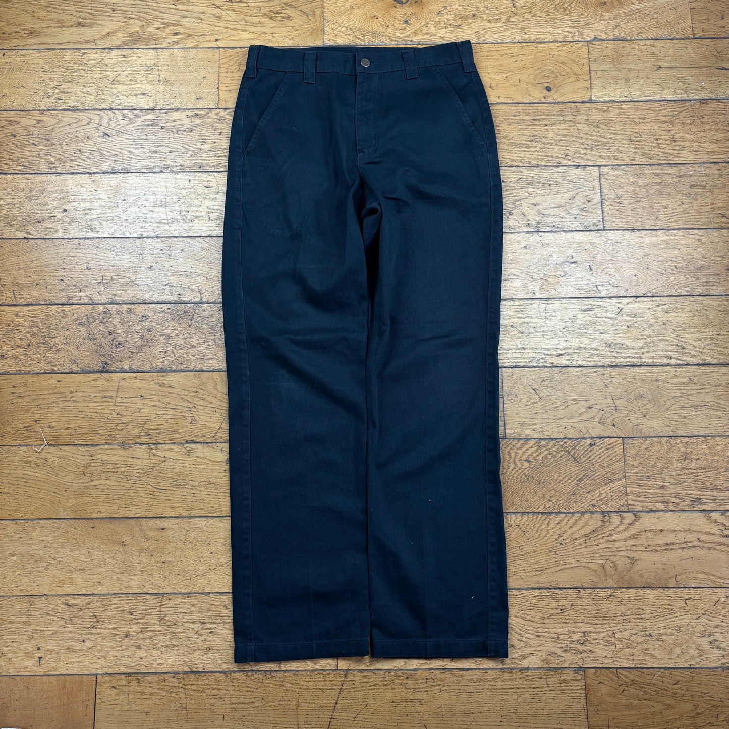 Vintage Carhartt Black Chino Baggy Skate Trousers - 34