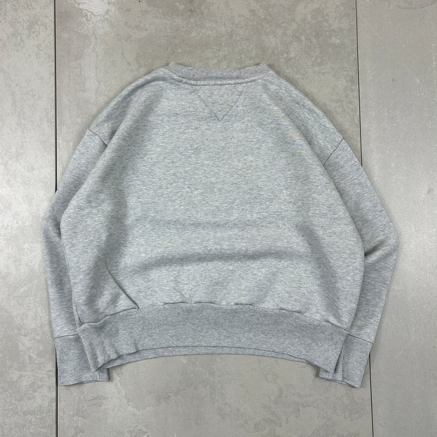 Vintage Tommy Jeans Hilfiger Embroidered Spellout Boxy Cropped Sweatshirt - S