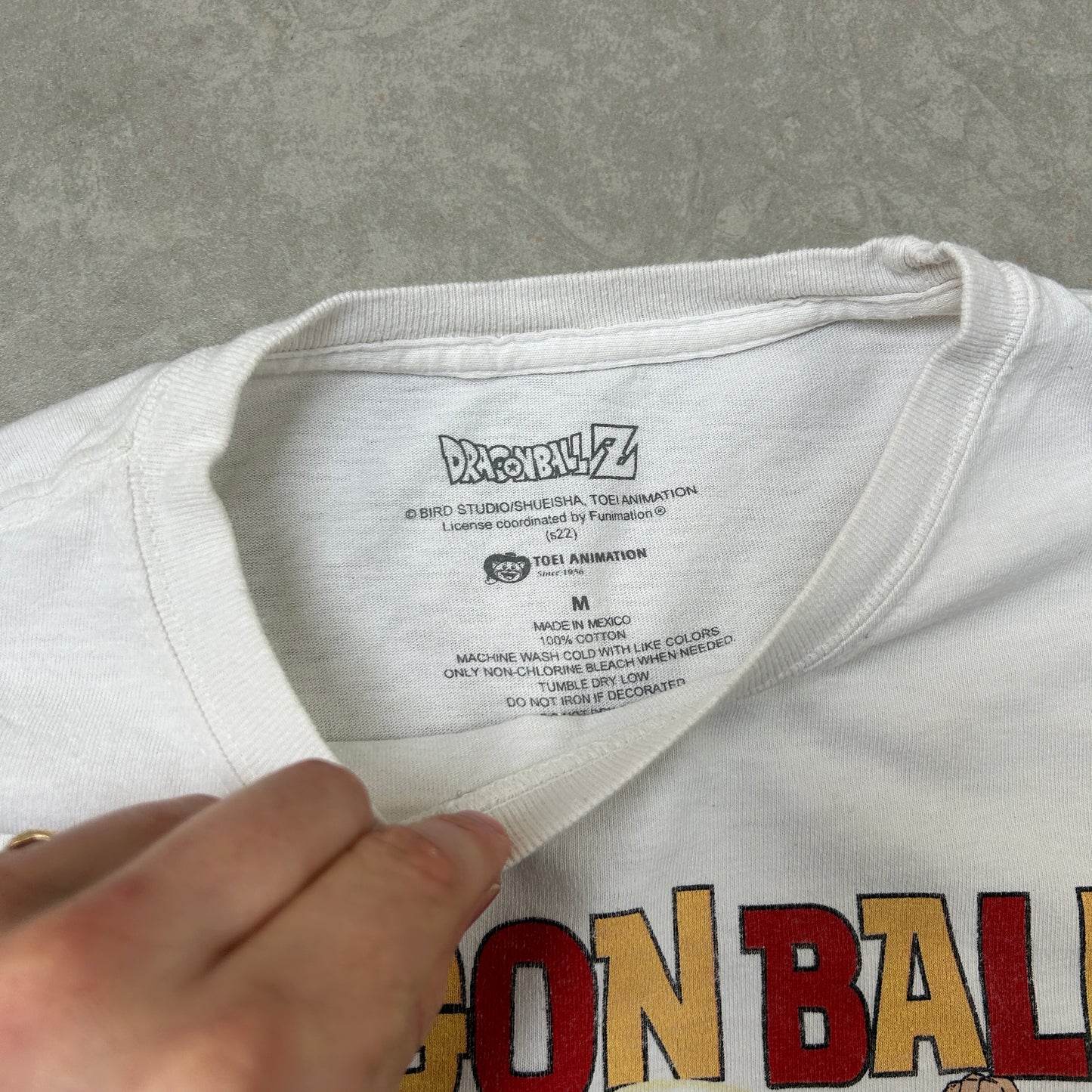 Vintage Dragon Ball Z Anime Graphic White T-Shirt - S