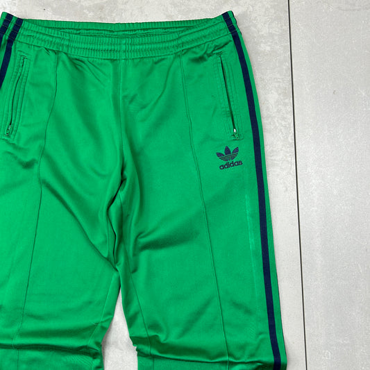Vintage Adidas Green Baggy Tracksuit Sweatpants Track Pants Bottoms - M