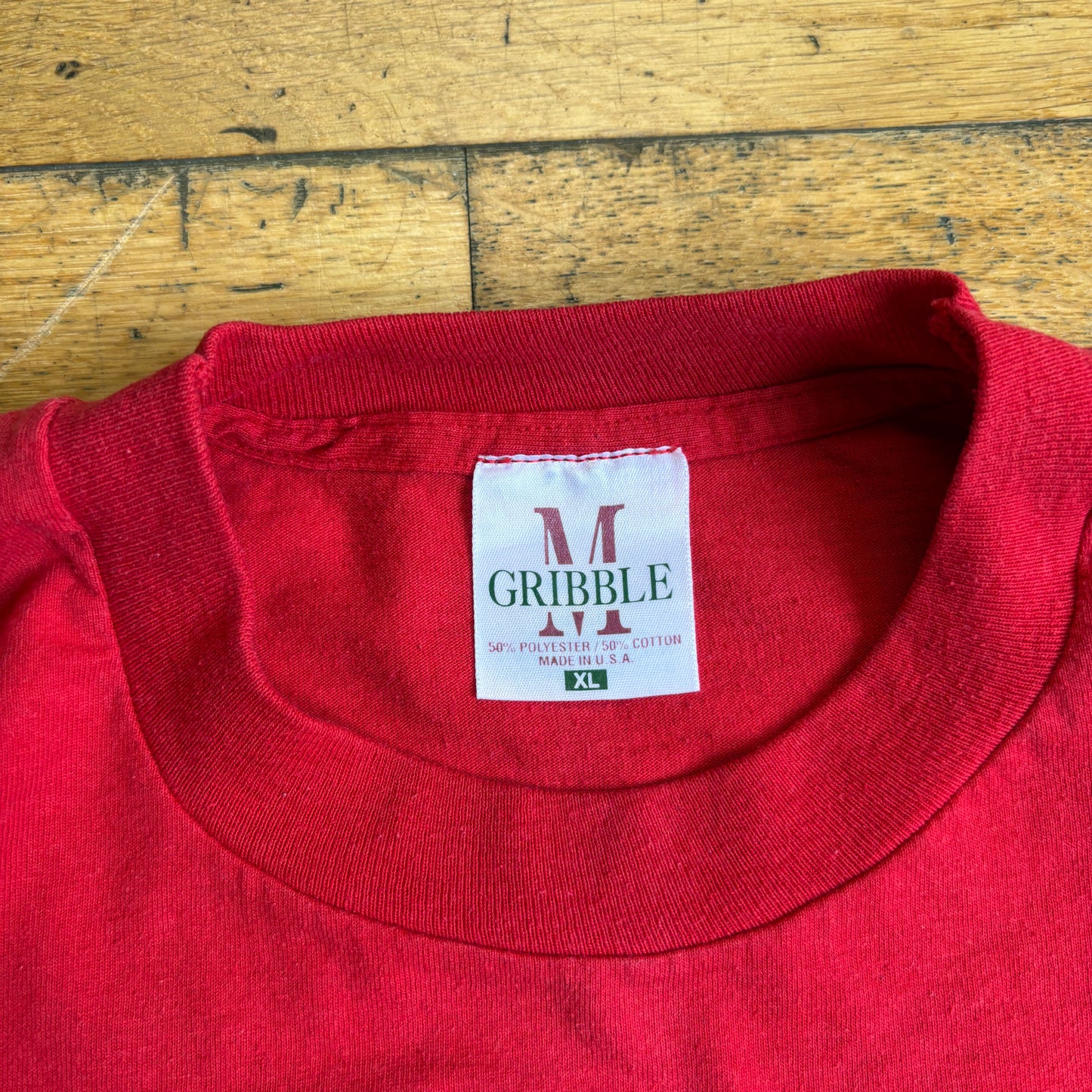 Vintage 1996 Garfield Triathlon Single Stitch Red Graphic T-Shirt - XL