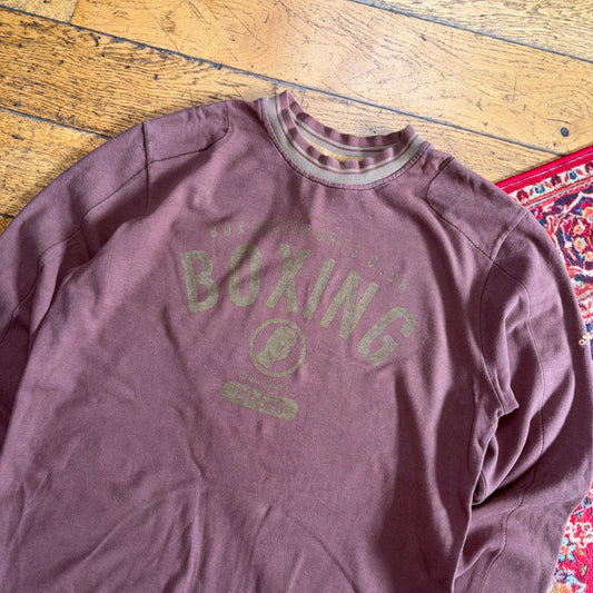 Vintage Adidas Brown Boxing Long Sleeve T-Shirt - M