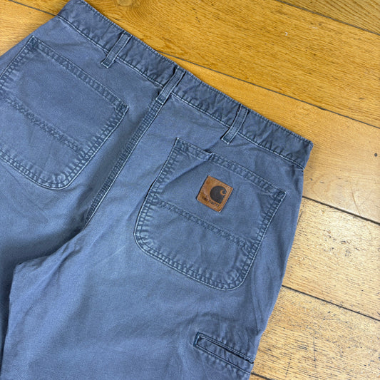 Vintage Carhartt Grey Workwear Baggy Carpenter Shorts - 32