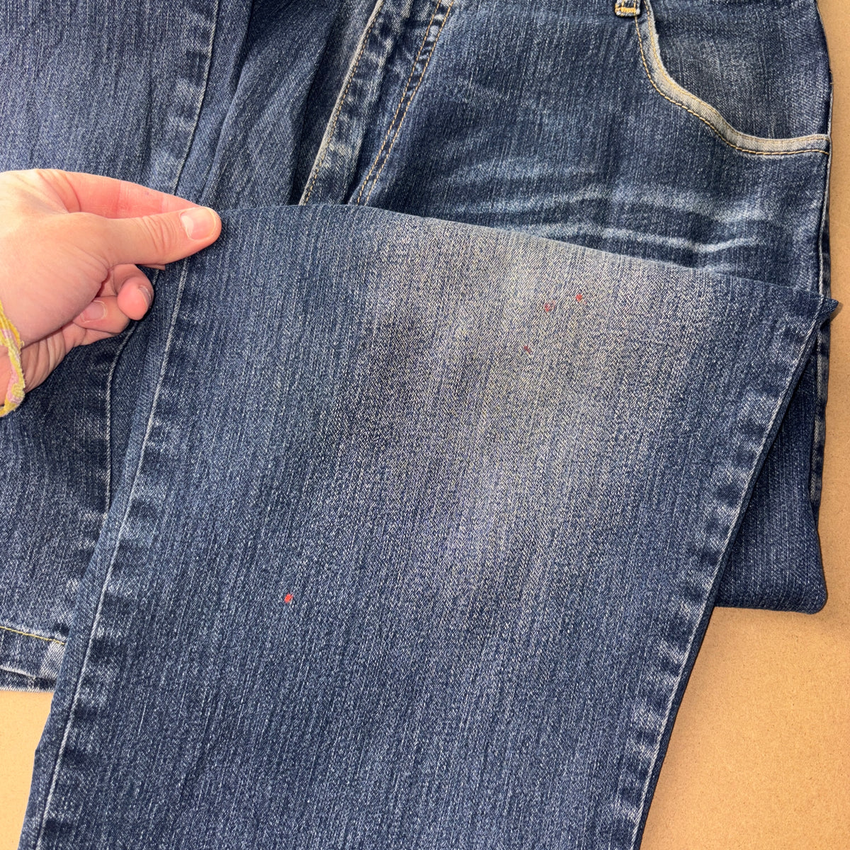 Embroidered Blue Japanese Denim Hip Hop Y2K Baggy Jeans - 32S