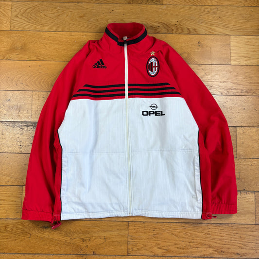 Vintage Rare Adidas AC Milan Sample Red Tracksuit Jacket And Bottoms - XL