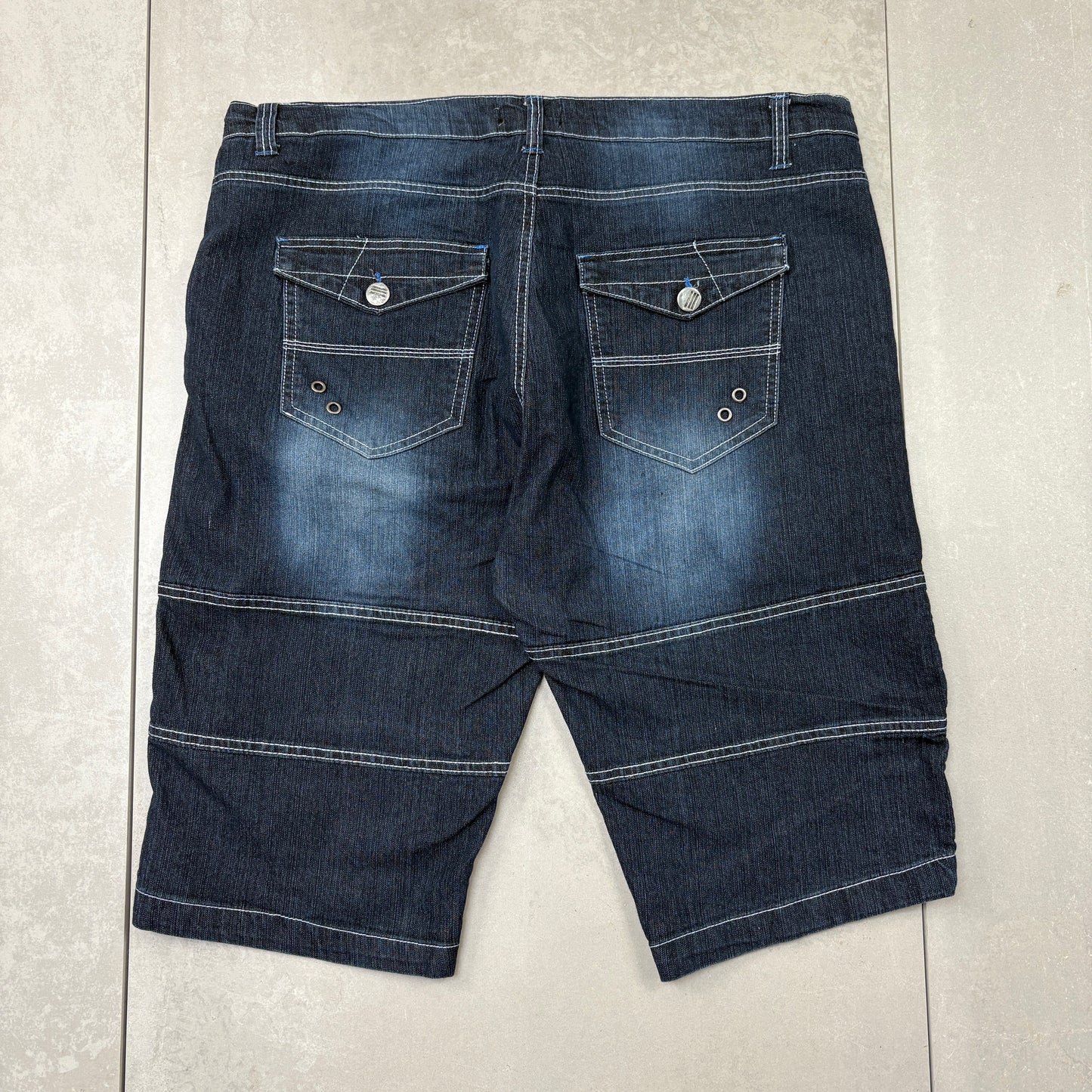 Vintage Hip Hop Baggy Blue Shorts Jorts - 40