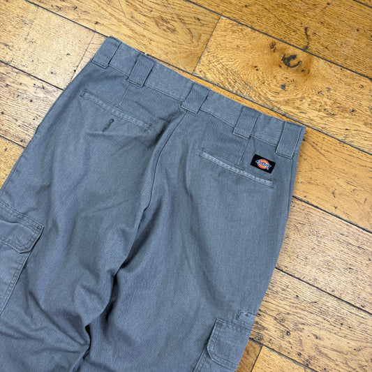 Vintage Dickies 874 Grey Skate Baggy Cargo Trousers - 32
