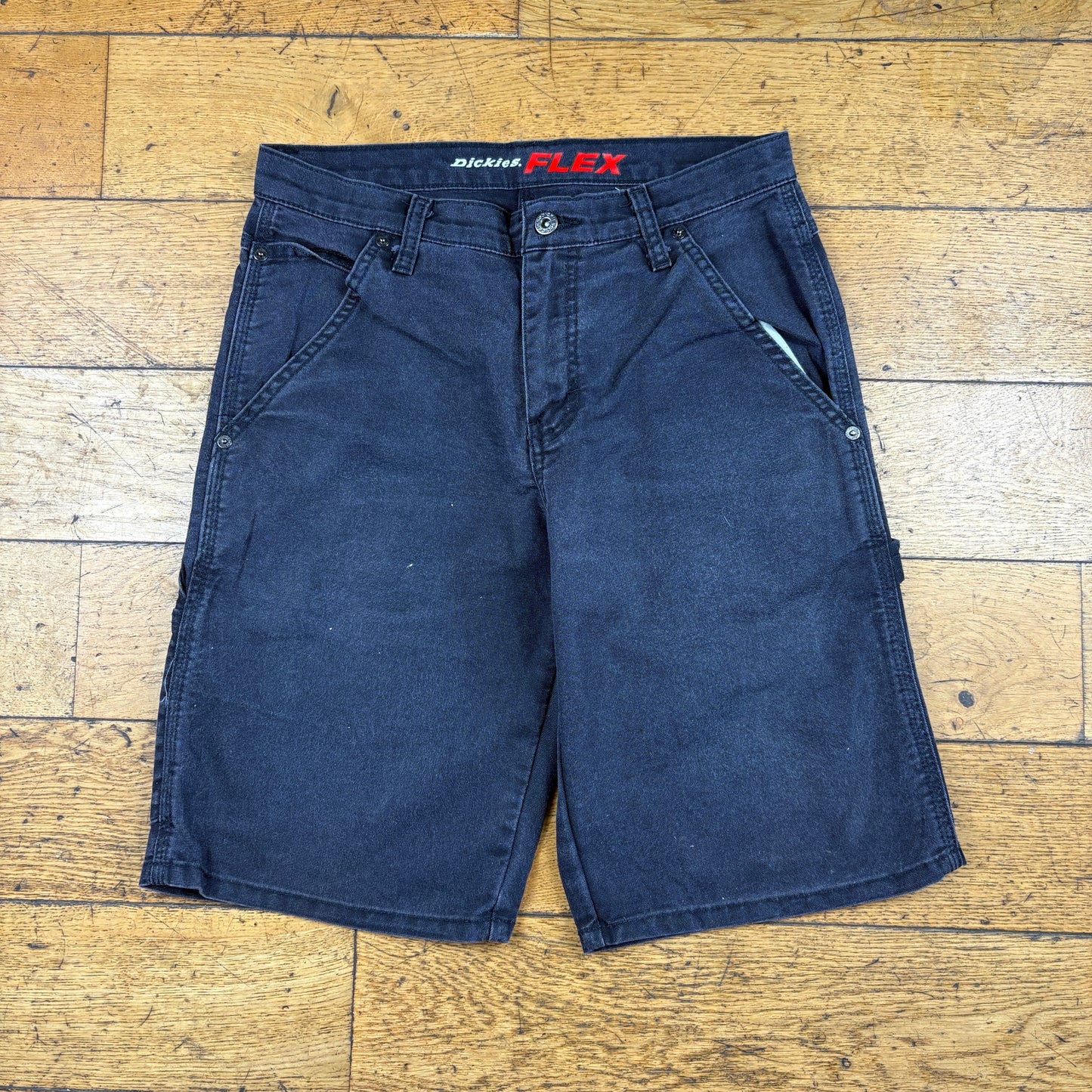Vintage Dickies Workwear Carpenter Black Baggy Shorts - 30