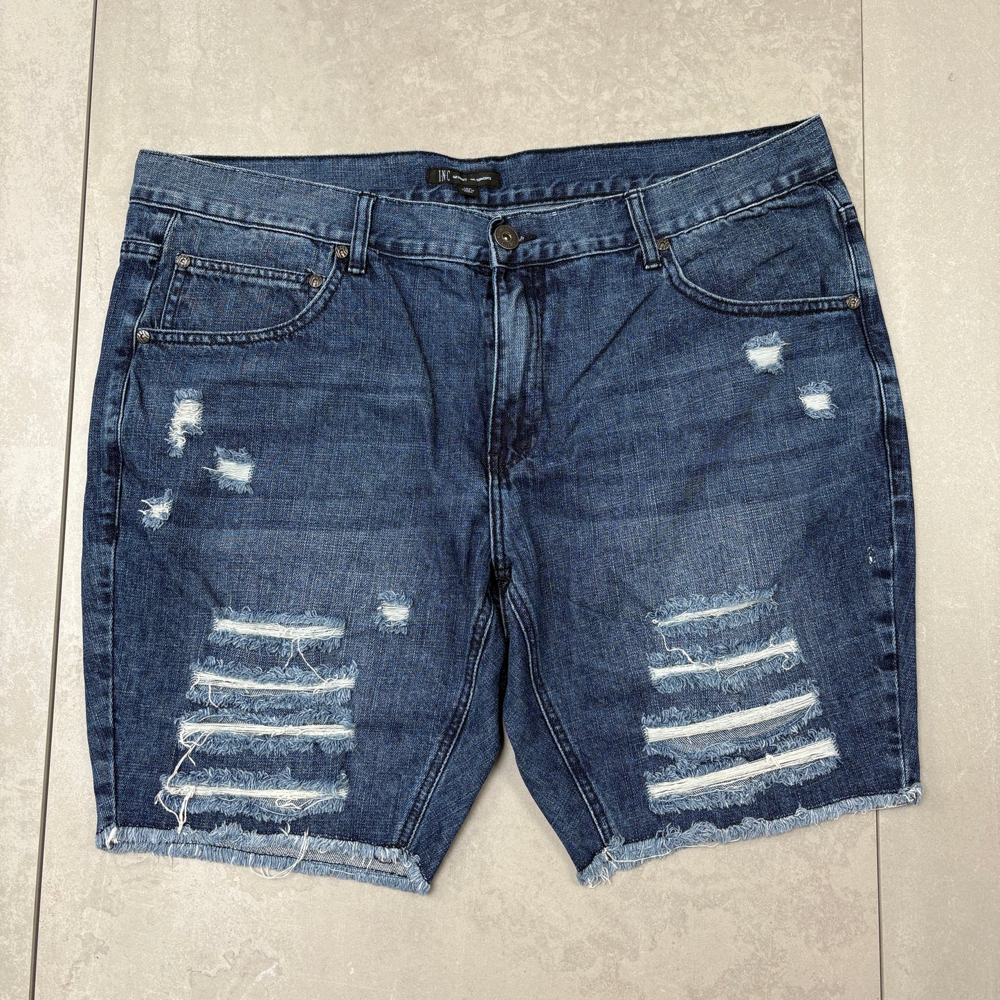 Vintage Hip Hop Blue Baggy Shorts Jorts - 42