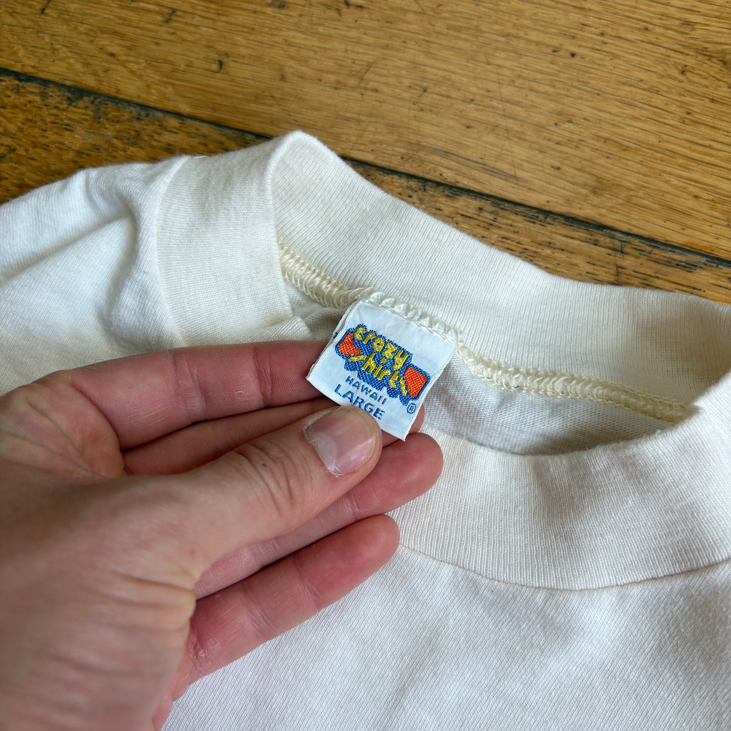 Vintage 1978 Crazy Shirts Tennis Funny Single Stitch White Graphic T-Shirt - S