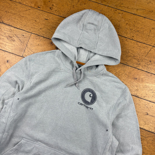 Vintage Carhartt Grey Hoodie Sweatshirt - S
