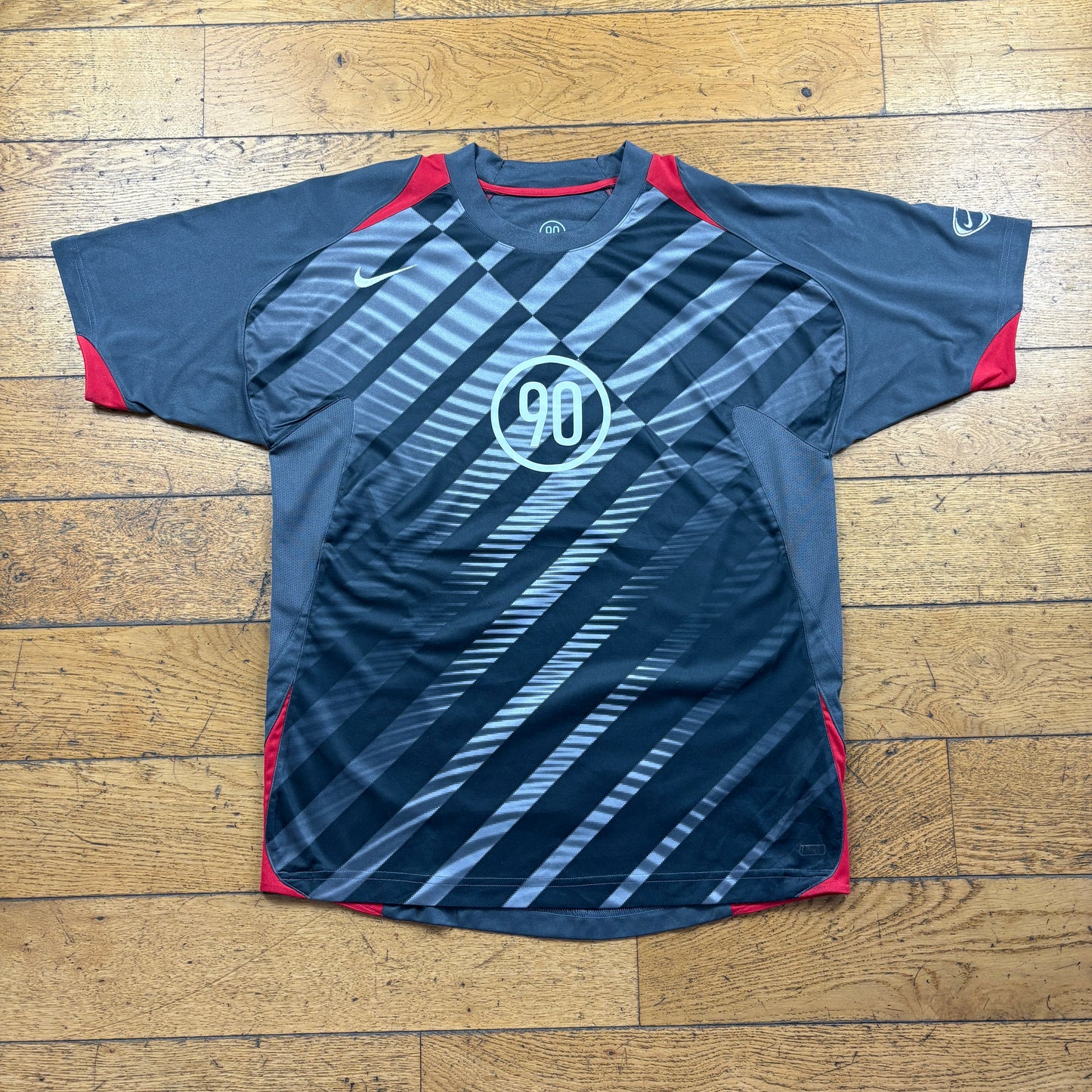 Vintage Nike T90 Football Grey T-Shirt - M