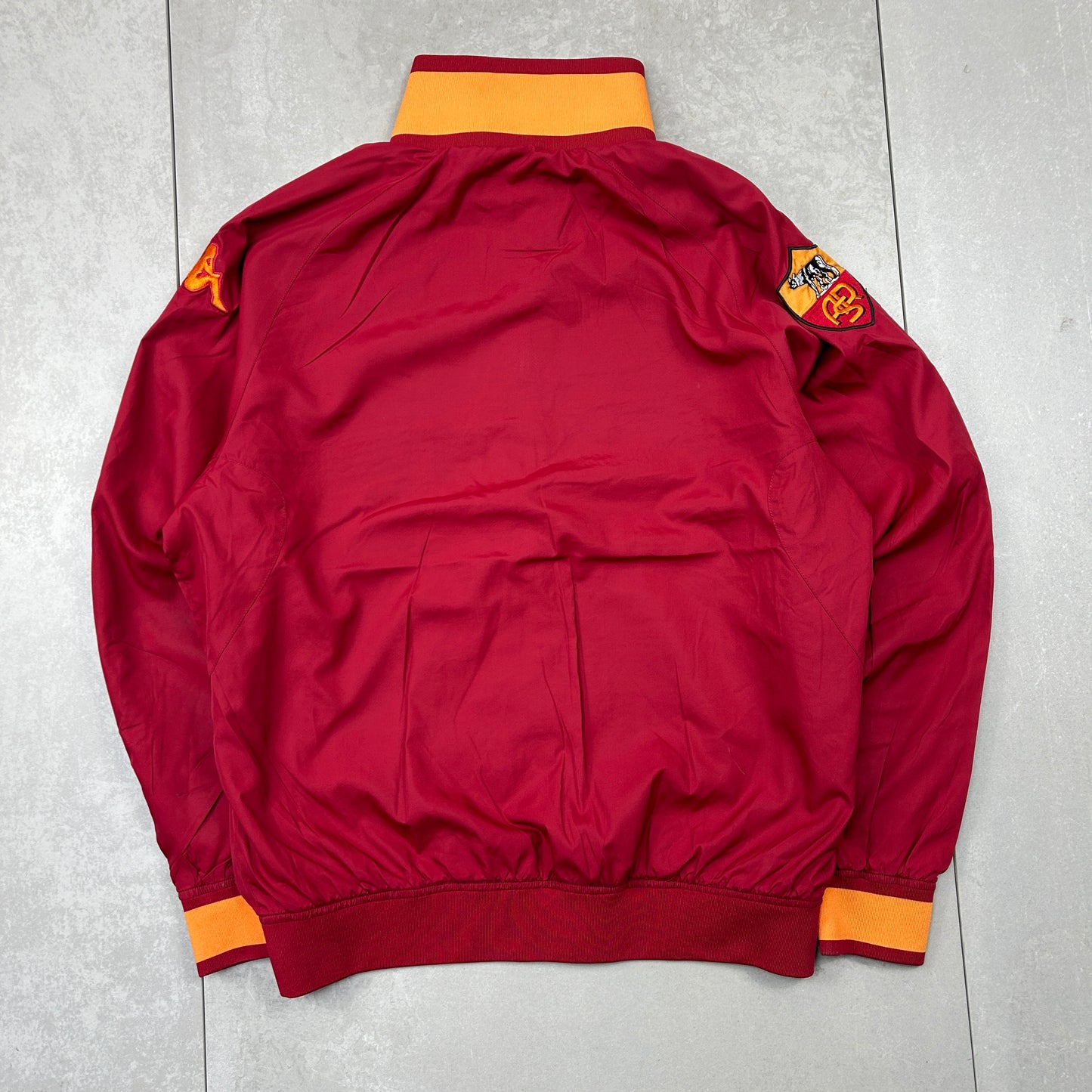Vintage AS Roma Kappa Burgundy Football Tracksuit Track Sweatshirt Jacket - L