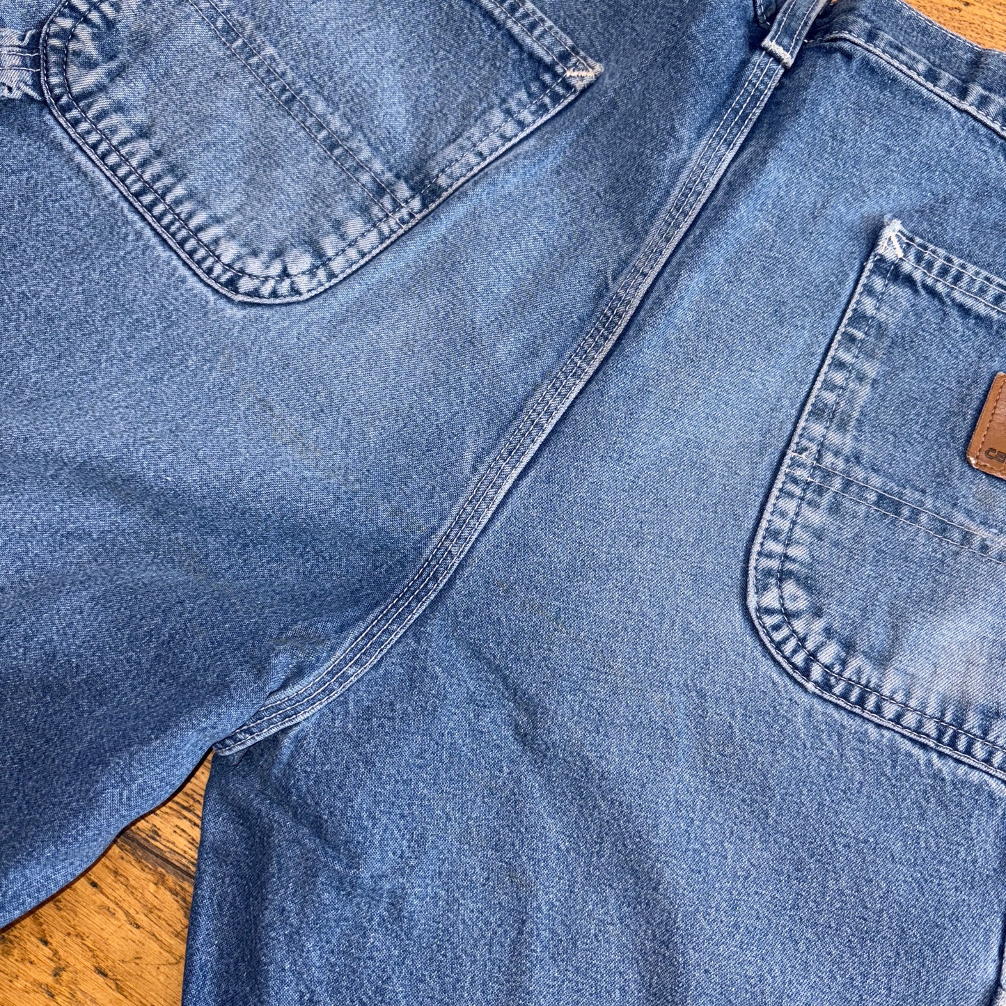 Vintage Carhartt Workwear Baggy Blue Carpenter Shorts - 38