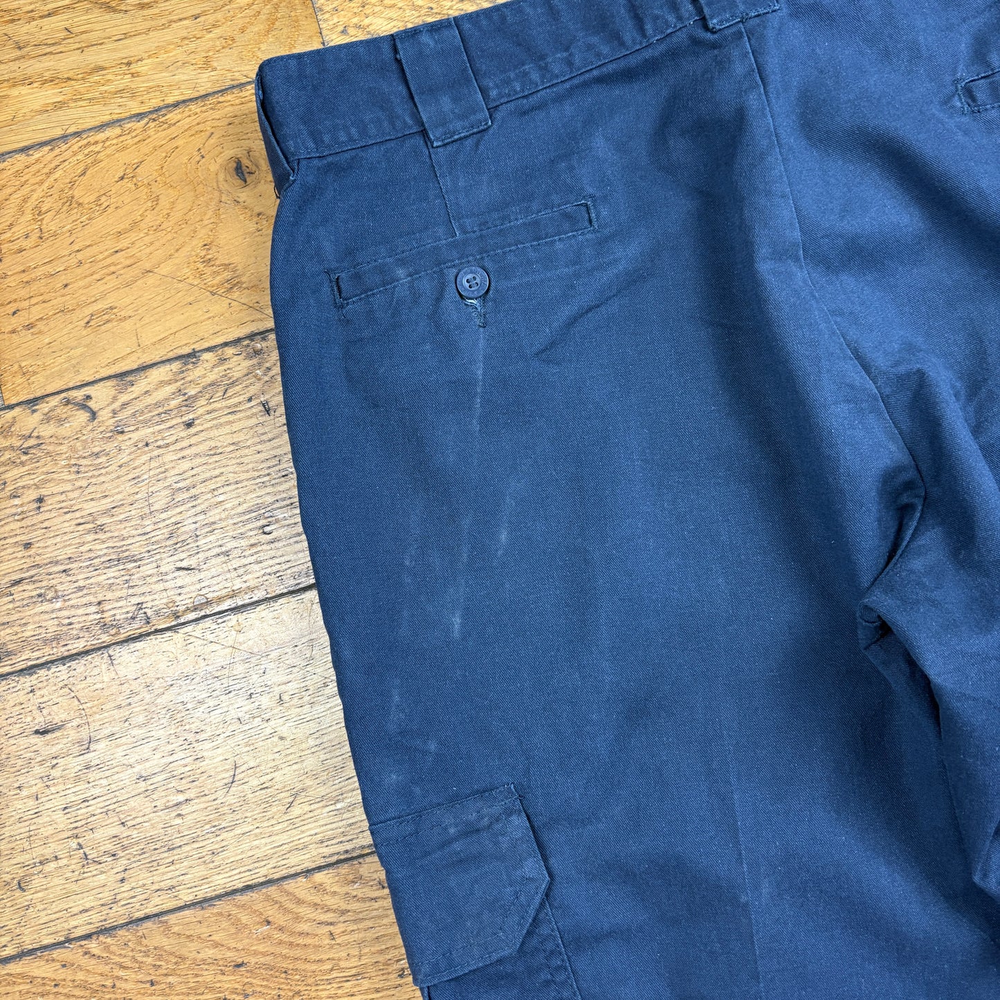 Vintage Dickies 874 Navy Cargo Baggy Skate Trousers - 38
