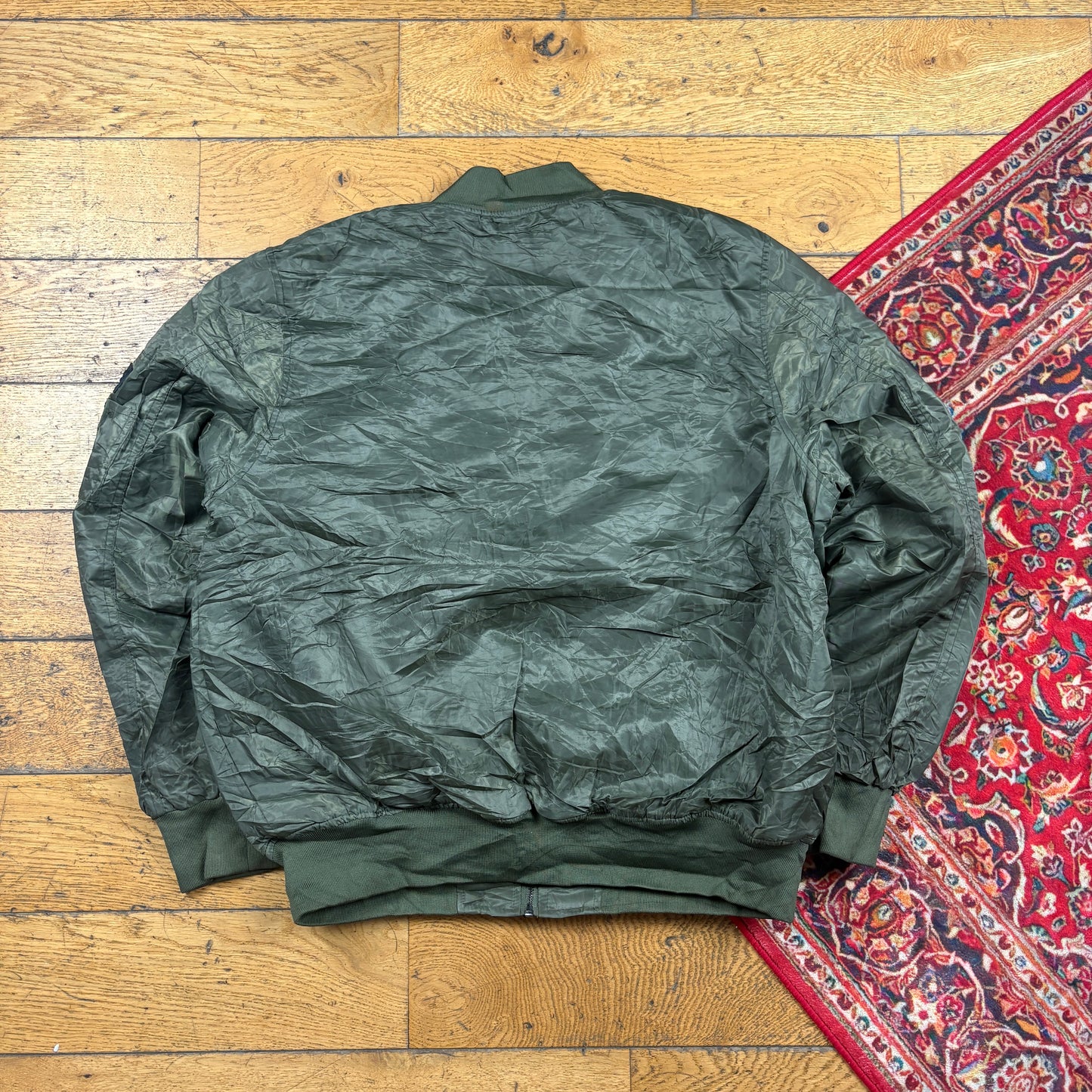 Vintage Green MA-1 Bomber Jacket - L